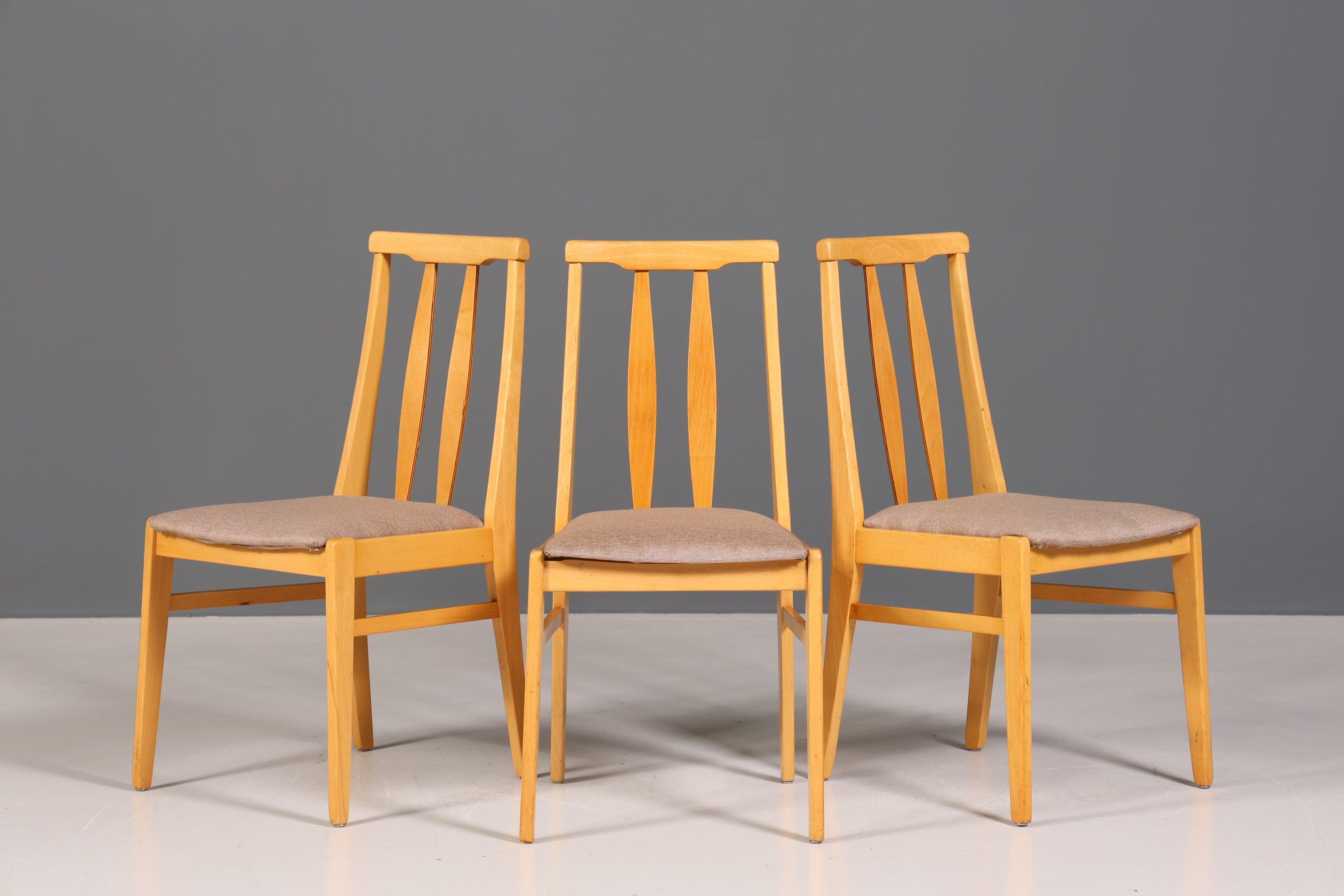 2x Schlichte Mid Century Stühle Retro Stuhlset Danish Design Küchenstühle Esszimmer Stühle