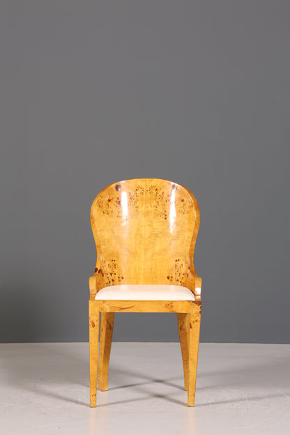 Edler Art Deco Design Stuhl Biedermeier Stil Sekretär Stuhl Birke Esszimmer Stuhl