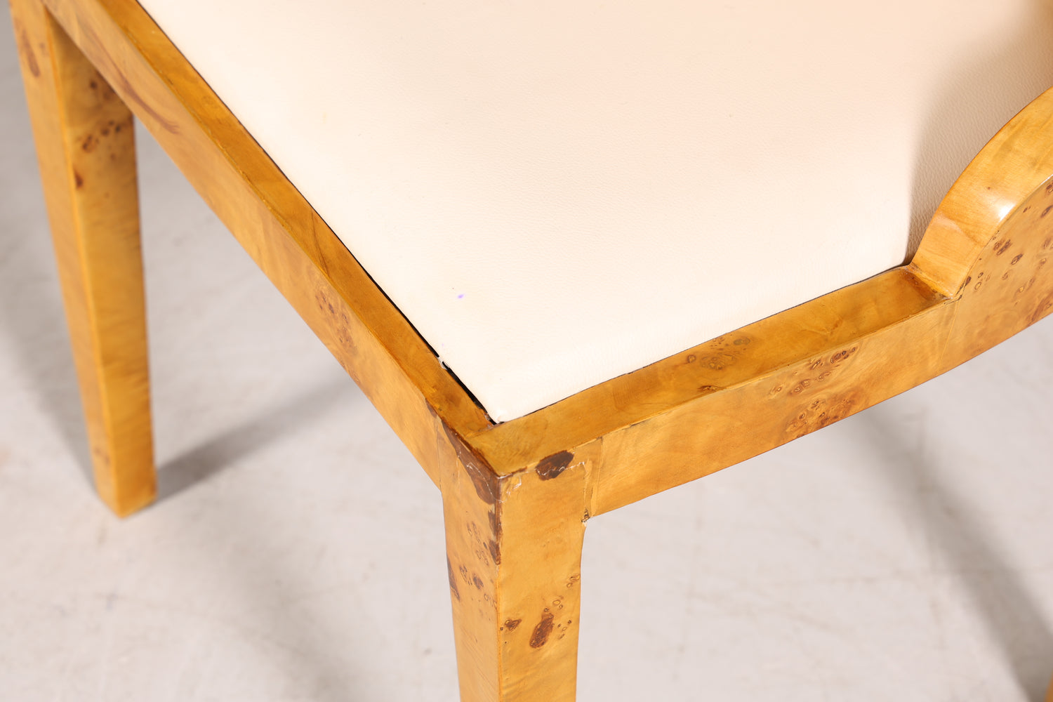 Edler Art Deco Design Stuhl Biedermeier Stil Sekretär Stuhl Birke Esszimmer Stuhl