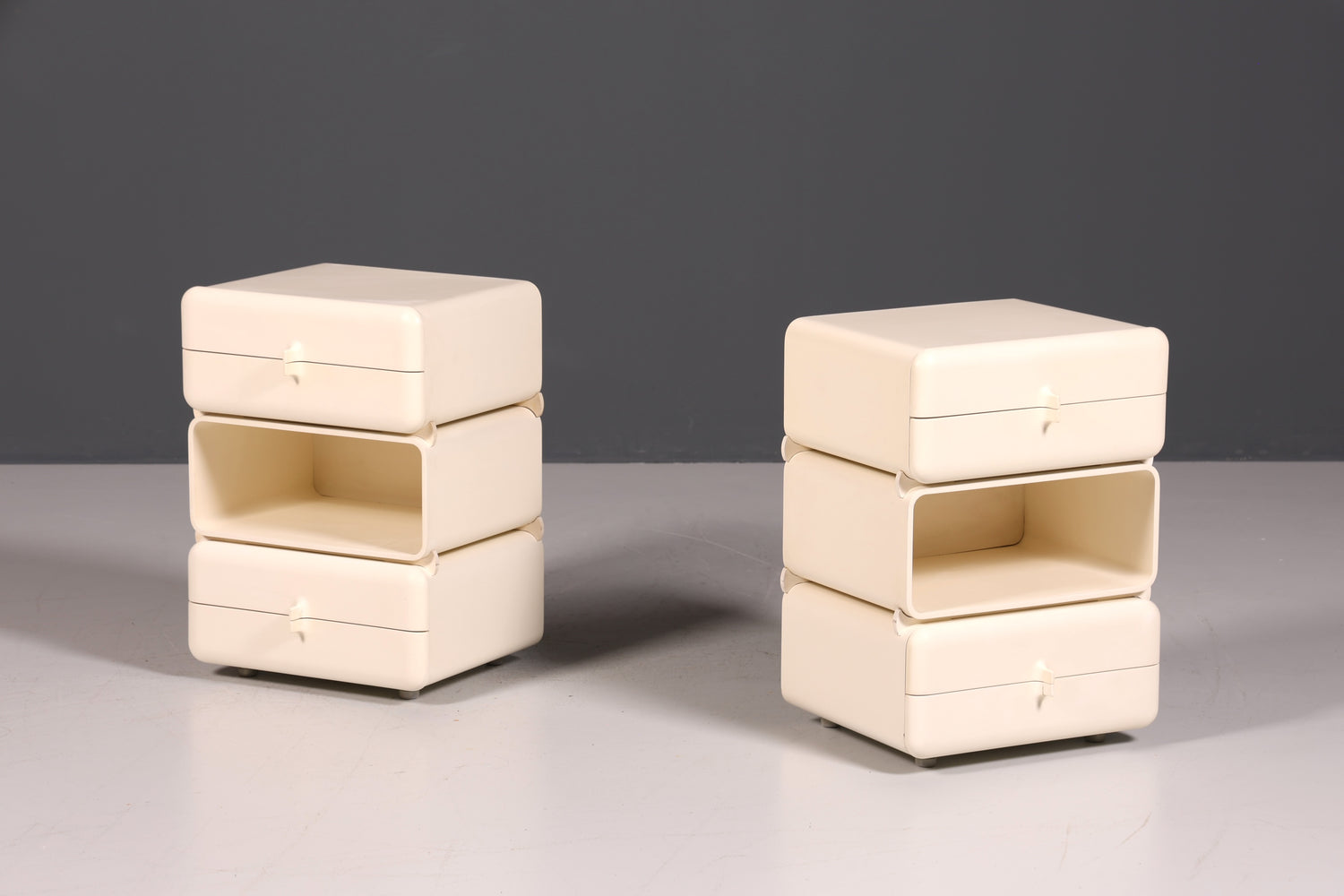 Seltene Mid Century Kommode Space Age Module Nachttisch Design Frankreich Vintage Schubladenkommode 4 von 5