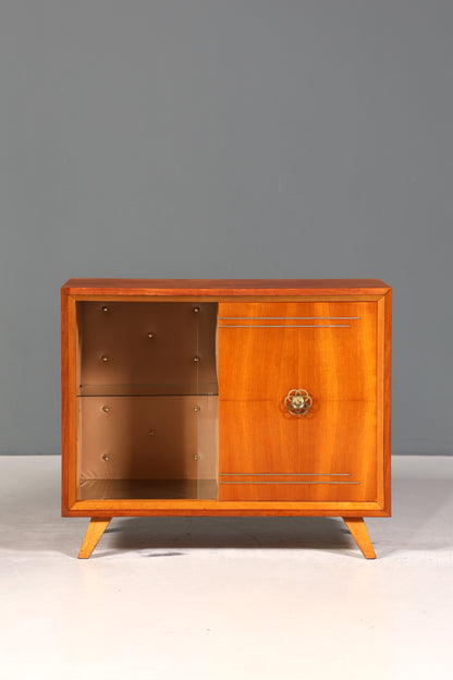 Traumhaftes Mid Century Sideboard Vintage Vitrine Schiebetür Kommode Bar Schrank 60s