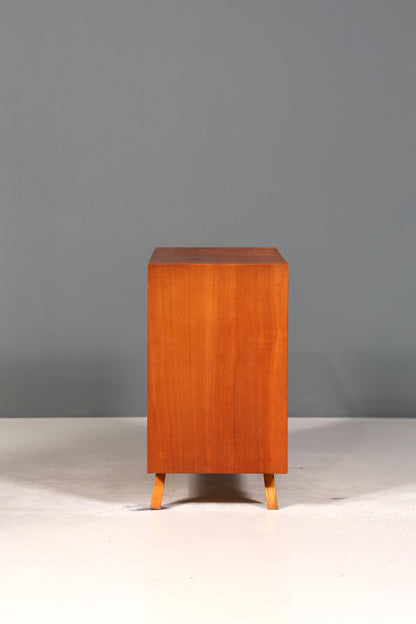 Traumhaftes Mid Century Sideboard Vintage Vitrine Schiebetür Kommode Bar Schrank 60s