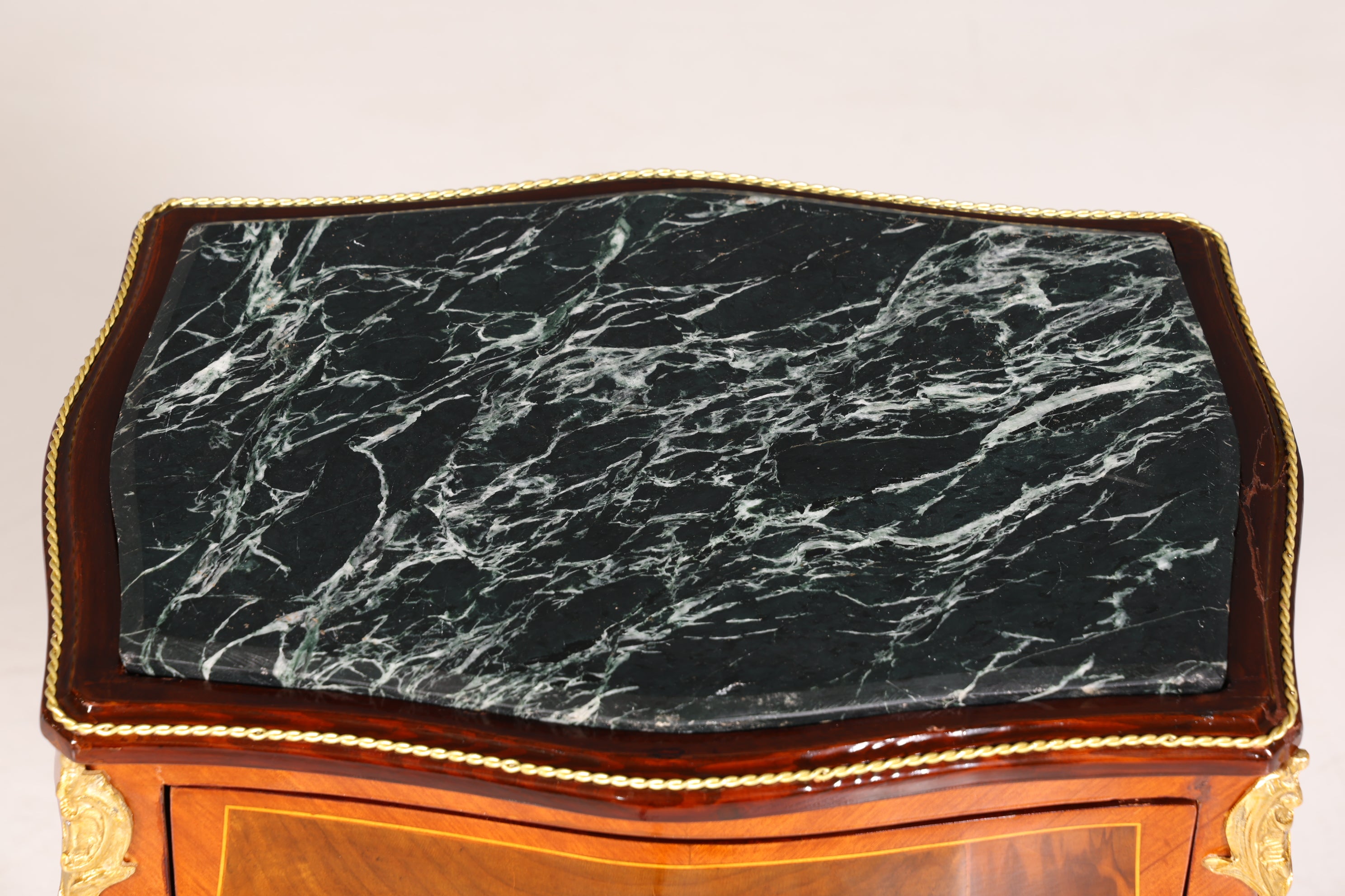 Beautiful Louis XV side table baroque style storage table marble chest of drawers telephone table
