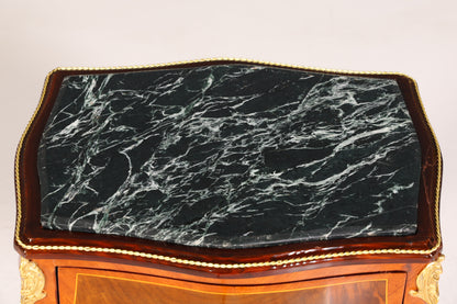 Beautiful Louis XV side table baroque style storage table marble chest of drawers telephone table