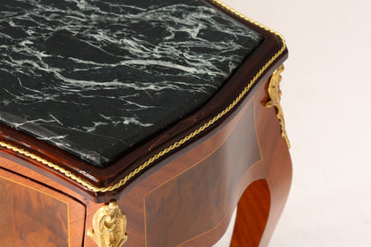 Beautiful Louis XV side table baroque style storage table marble chest of drawers telephone table