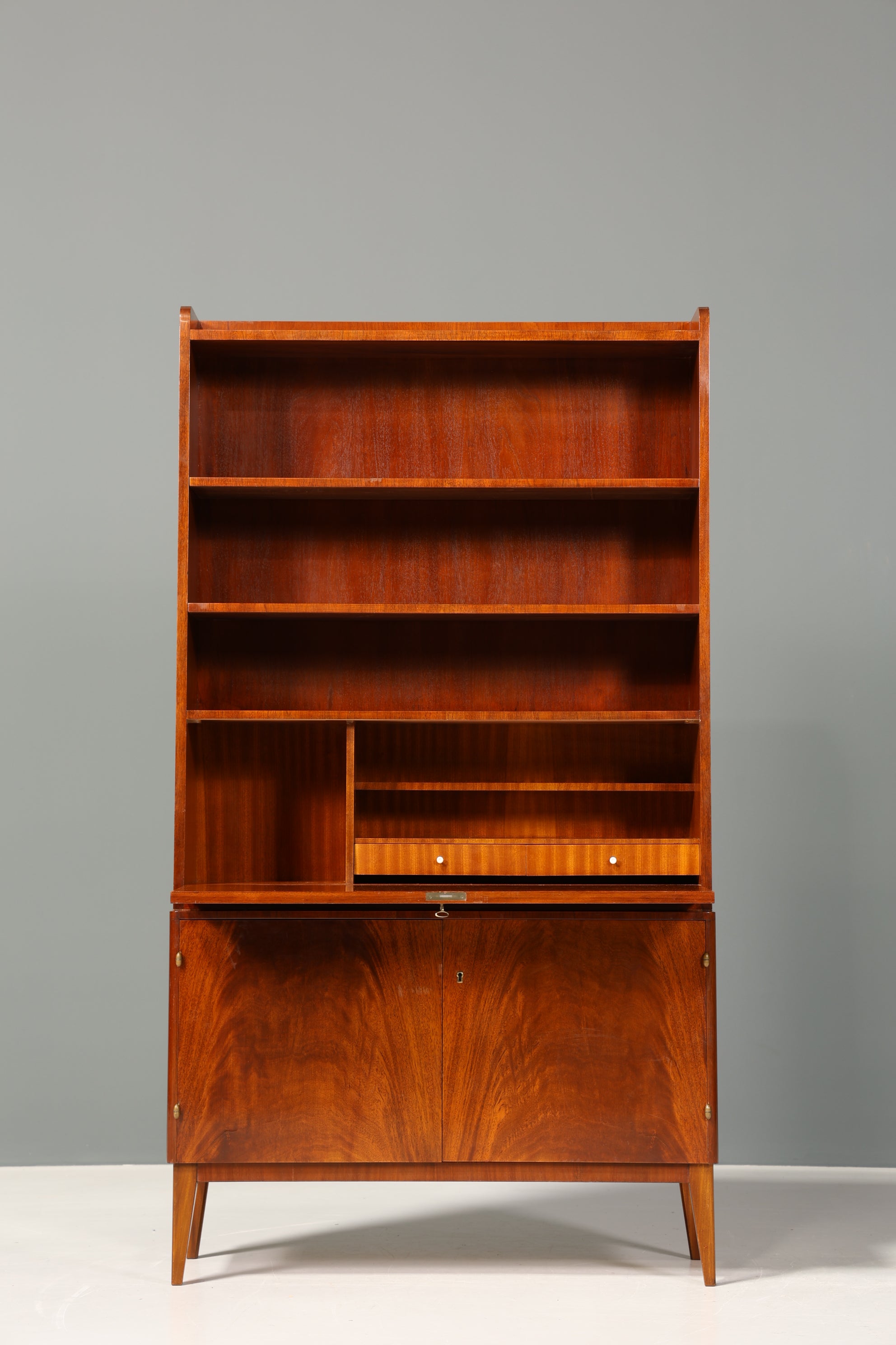 Wunderschöner Mid Century Schrank Sekretär Bücherregal Vintage Highboard Retro Holz Regal 60er Jahre