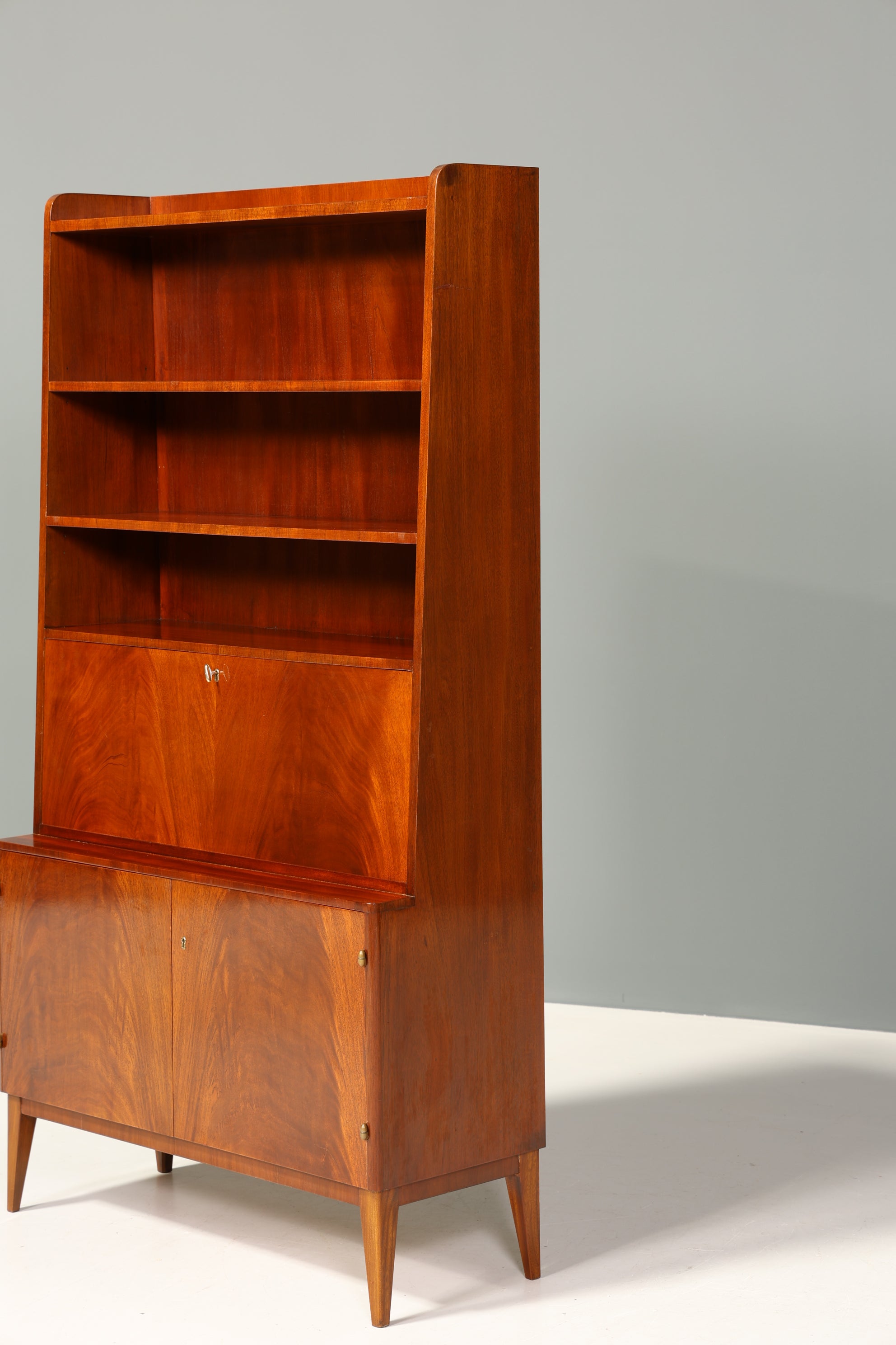 Wunderschöner Mid Century Schrank Sekretär Bücherregal Vintage Highboard Retro Holz Regal 60er Jahre