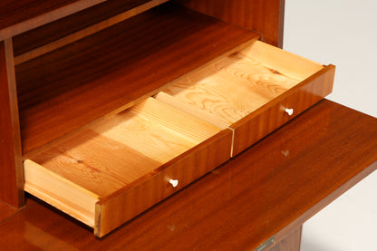 Wunderschöner Mid Century Schrank Sekretär Bücherregal Vintage Highboard Retro Holz Regal 60er Jahre