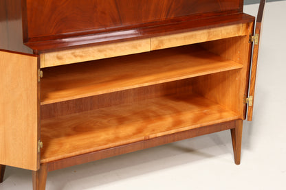 Wunderschöner Mid Century Schrank Sekretär Bücherregal Vintage Highboard Retro Holz Regal 60er Jahre