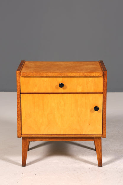 Schlichte Mid Century Kommode Vintage Nachttisch 60s Schubladenkommode 1 von 2