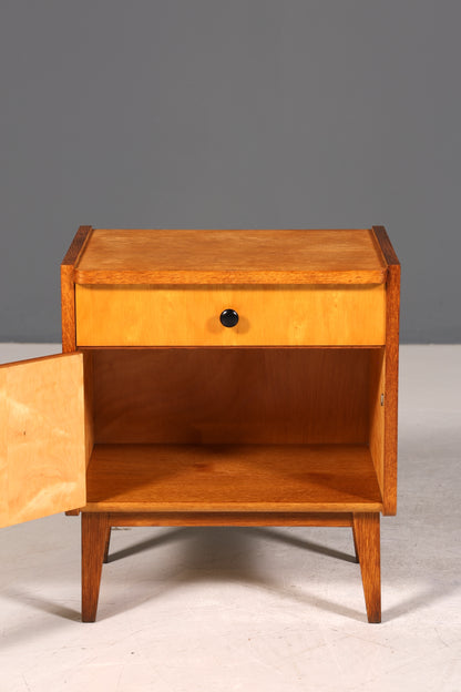 Schlichte Mid Century Kommode Vintage Nachttisch 60s Schubladenkommode 1 von 2