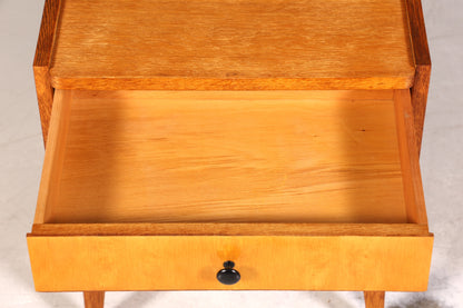 Schlichte Mid Century Kommode Vintage Nachttisch 60s Schubladenkommode 1 von 2