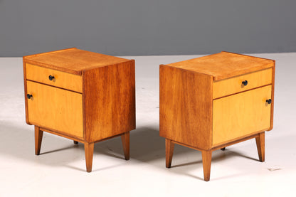 Schlichte Mid Century Kommode Vintage Nachttisch 60s Schubladenkommode 2 von 2