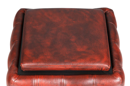 Wunderschöner Original Chesterfield Hocker Englische Sitzbank Fusshocker mit Stauraum UK