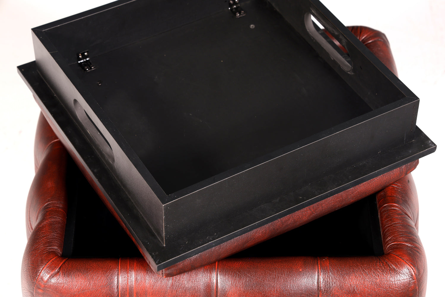 Wunderschöner Original Chesterfield Hocker Englische Sitzbank Fusshocker mit Stauraum UK