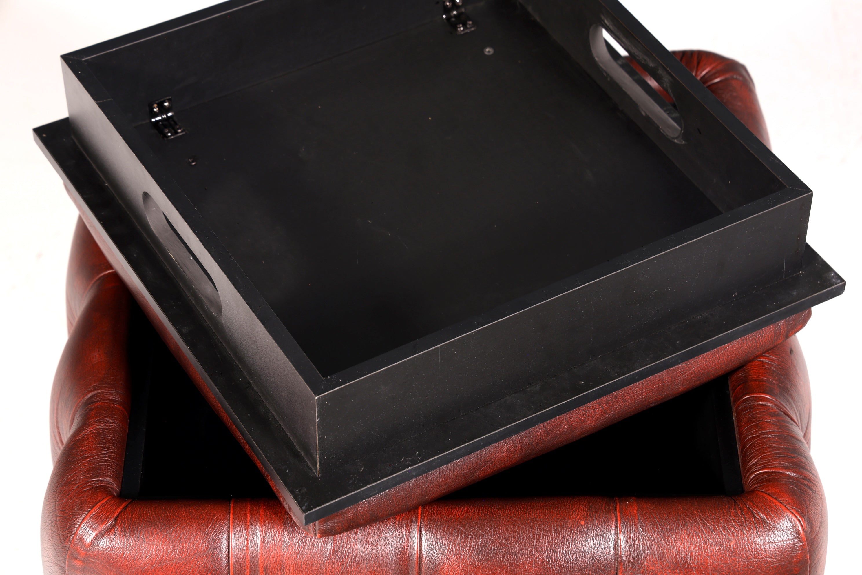 Wunderschöner Original Chesterfield Hocker Englische Sitzbank Fusshocker mit Stauraum UK