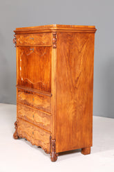 Edler Louis Philippe Sekretär um 1880 Gründerzeit Antik Vertiko Schrank Chiffoniere Schubladenkommode