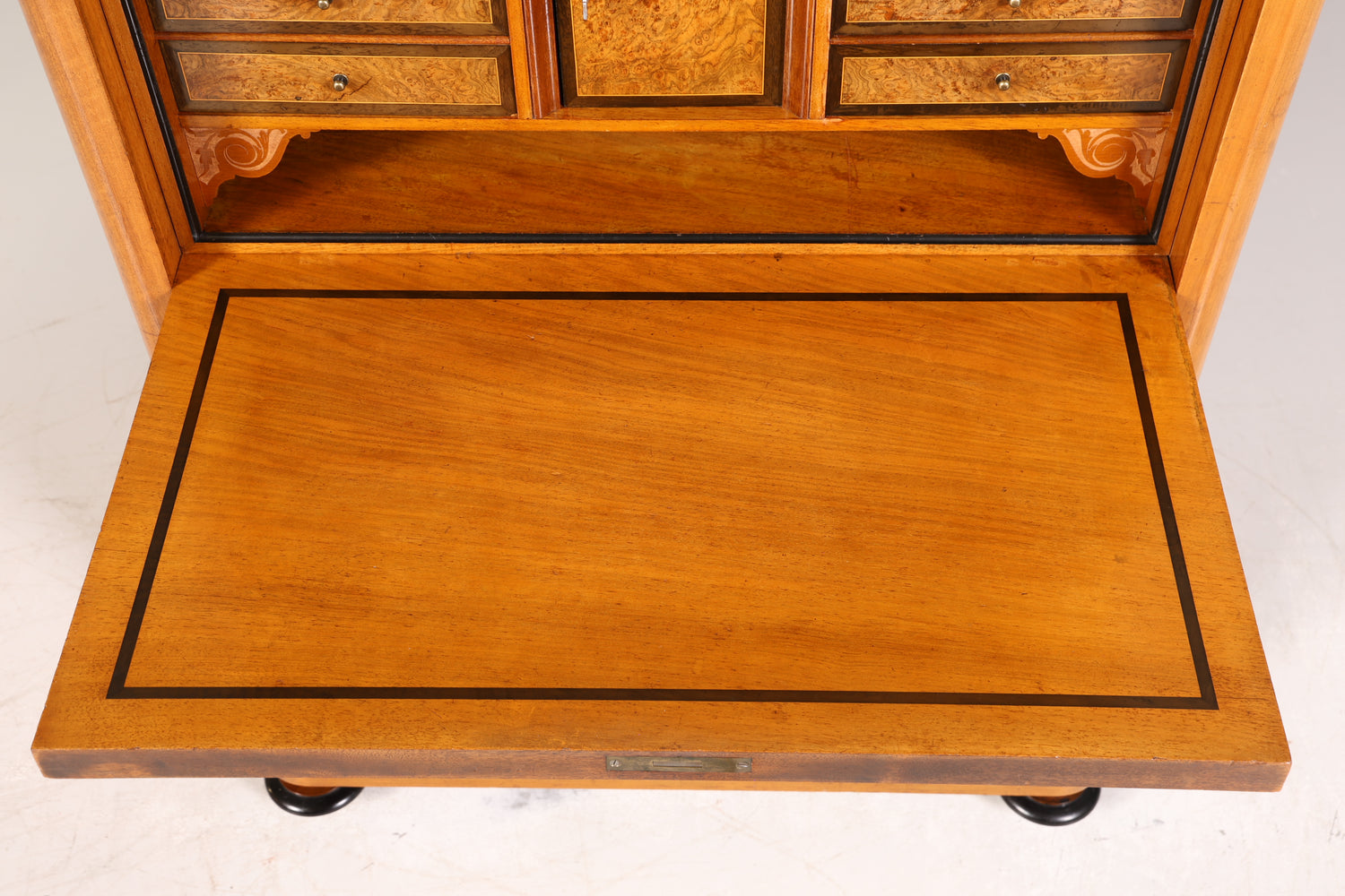 Stilvoller Biedermeier Sekretär Louis Philippe Vertiko Antik Kommode Schreibkommode Office Desk