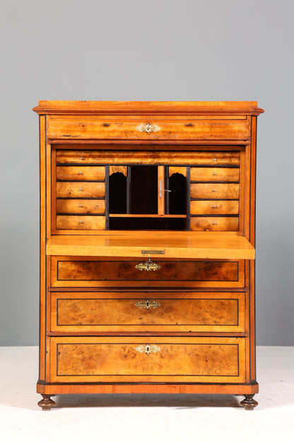 Stilvoller Gründerzeit Sekretär Vertiko Highboard Jugendstil Kommode Schrank um 1900