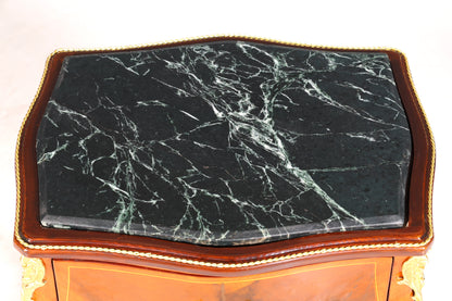 BA19-3 MIT BESCHÄDIGUNGEN / Traumhafter Louis XV Beistelltisch Barock Stil Ablagetisch Marmor Kommode Telefontisch