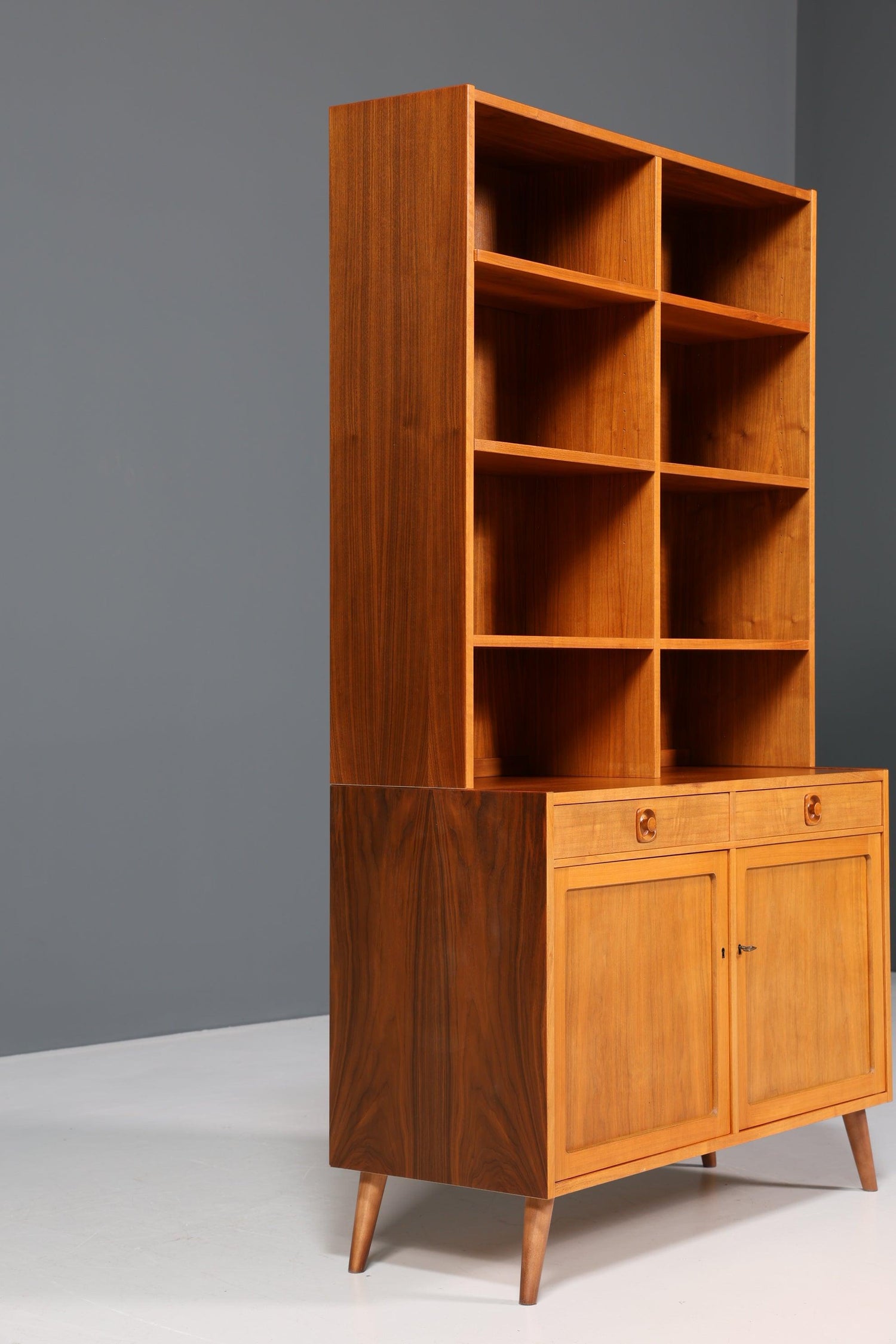 Traumhaftes Mid Century Regal &quot;Made in Denmark&quot; echt Holz Schrank Danish Design Retro Kommode Vintage Bücherregal 60er Jahre