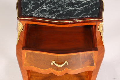 Beautiful Louis XV side table baroque style storage table marble chest of drawers telephone table