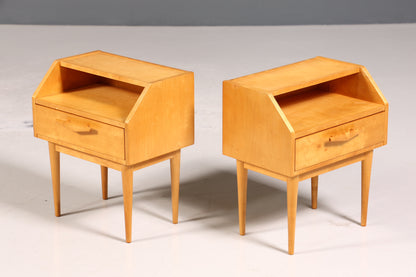 Traumhafte Hellerau Kommode Mid Century Nachttisch echt Holz Beistelltisch VEB Möbel 2 von 2