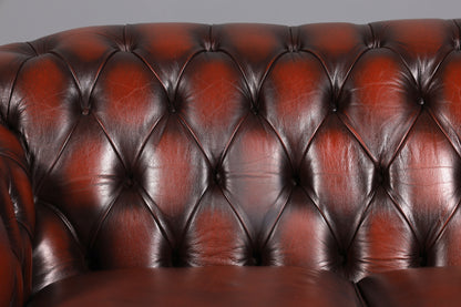F857 Finish Wunderschöne Original Chesterfield Centurion 2-Sitzer Couch Englisches echt Leder Sofa UK