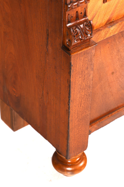 F860 Finish cm Edler Gründerzeit Vitrine um 1880 Schrank Antik Jugendstil Nussbaum Bücherregal