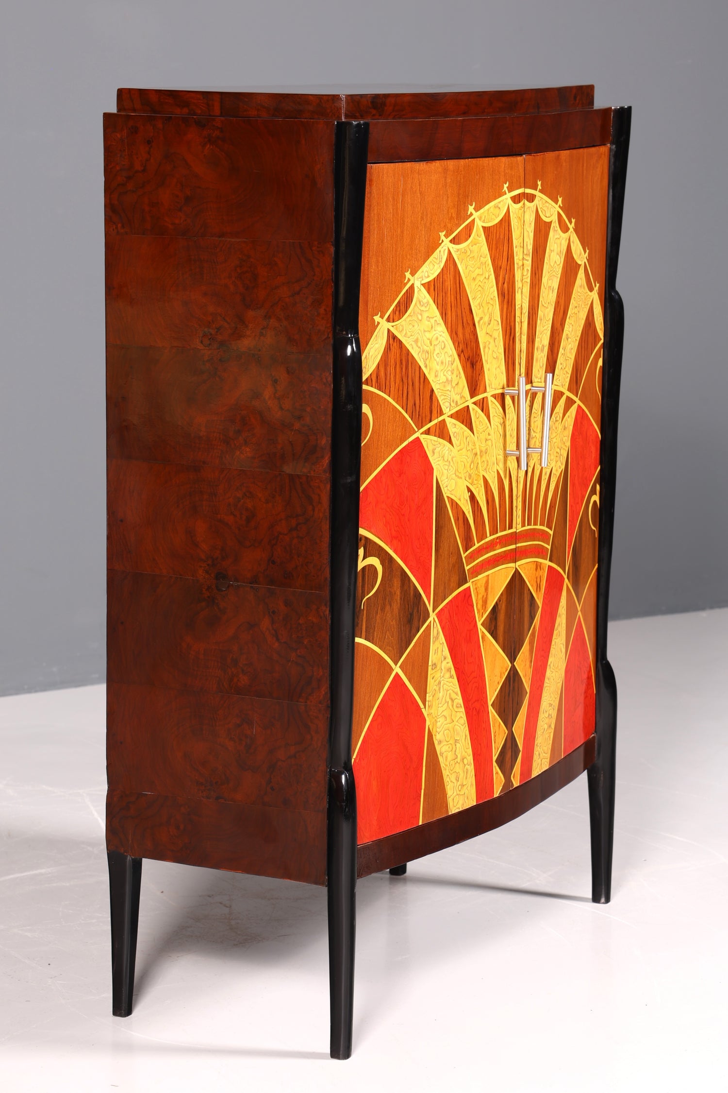 Art Deco Stil Highboard Schrank Kommode Vertiko Cabinet Sun