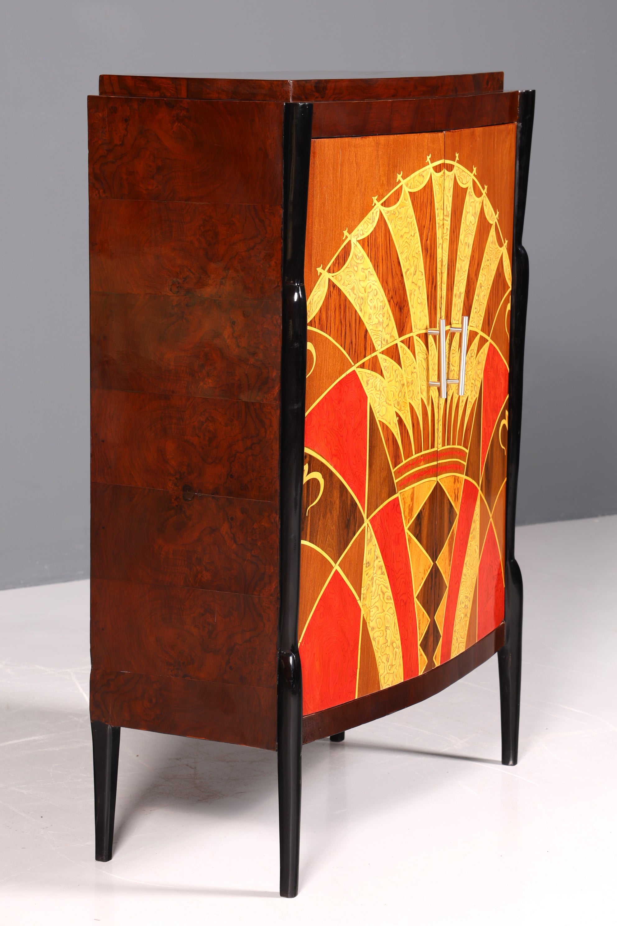 Art Deco Stil Highboard Schrank Kommode Vertiko Cabinet Sun
