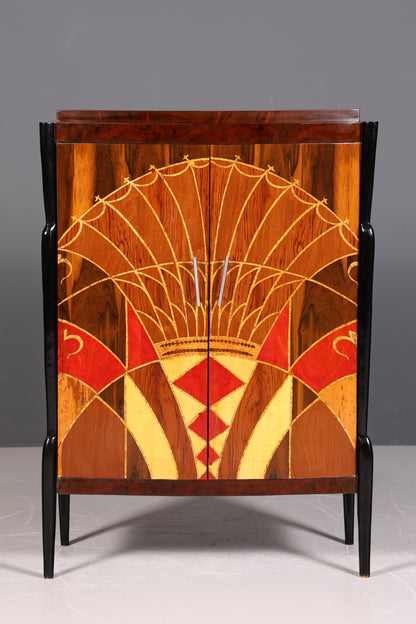Wunderschönes Art Deco Stil Highboard Schrank Kommode Vertiko Sun Cabinet