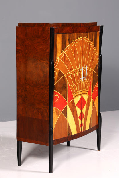 Wunderschönes Art Deco Stil Highboard Schrank Kommode Vertiko Sun Cabinet