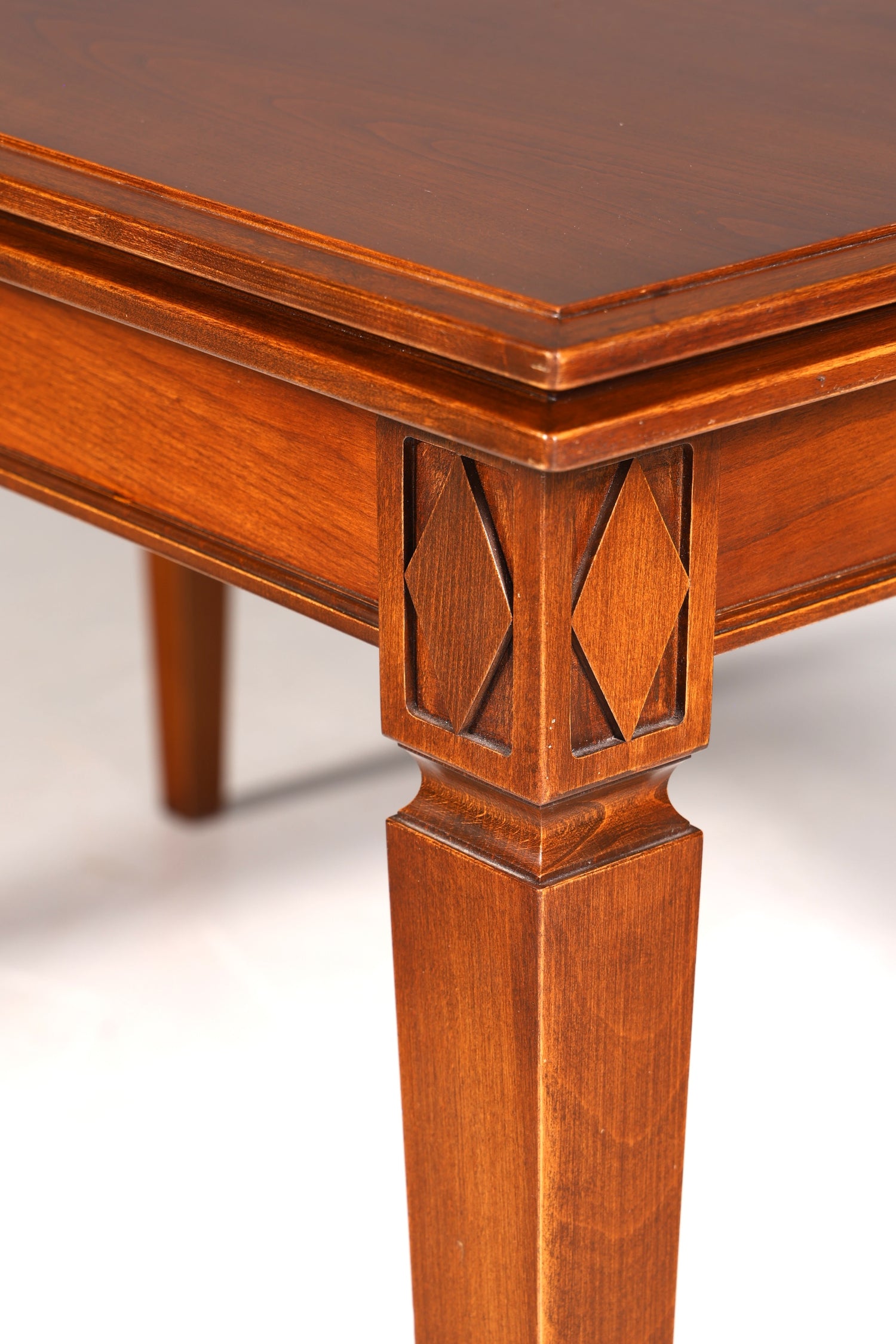 F863 Finish cm SELVA Wunderschöner Englischer Tisch ausziehbarer Esstisch Antik Stil 60s Küchentisch Eibe