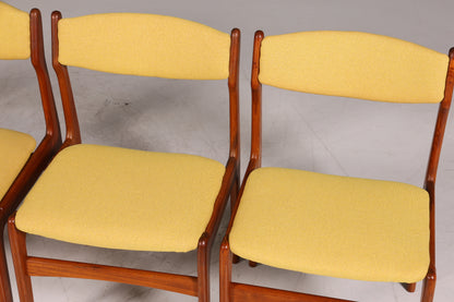 4x Mid Century Teak Holz Stühle Made in Denmark Retro Stuhlset Danish Design Küchenstühle