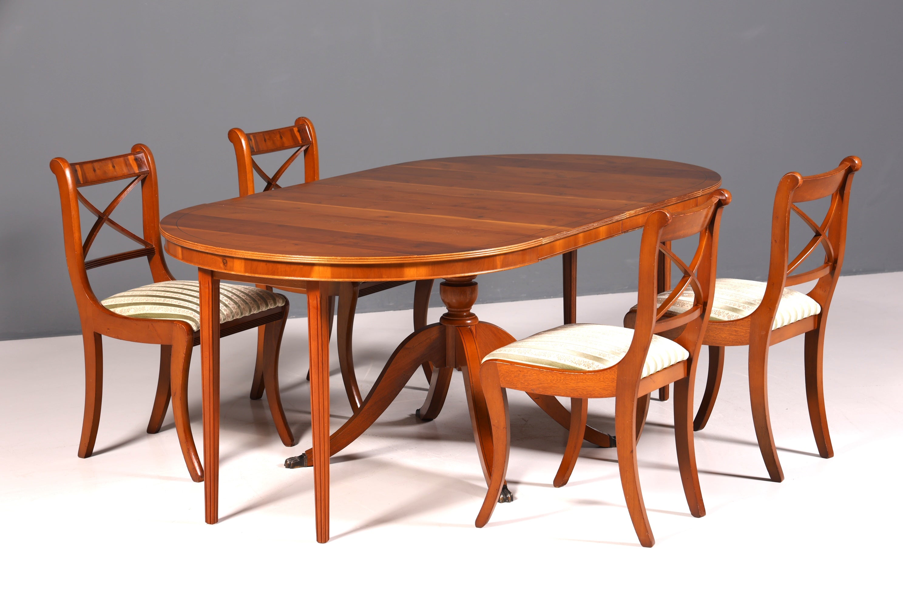 4x Edle Englische Stühle Englisch Dining Chairs Antik 60er Jahre Regency Küchenstühle Stuhlset