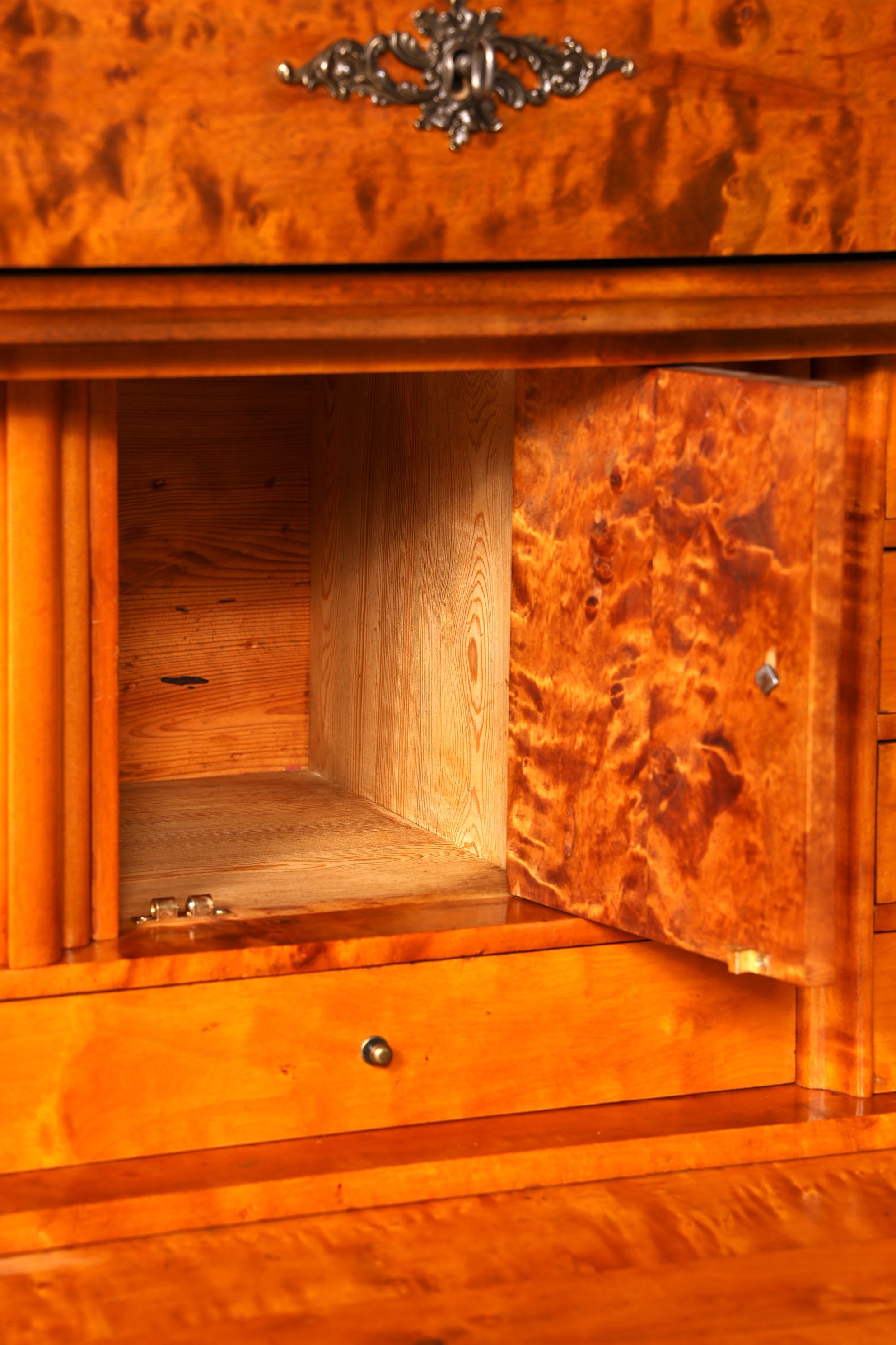 F878 Finish cm Wunderschöner Gründerzeit Sekretär Kommode Jugendstil Schubladenkommode Antik Vertiko