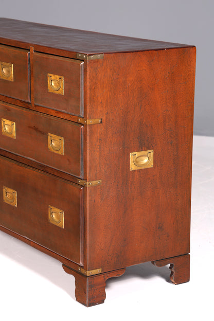 Traumhaftes Maritim Sideboard Englische Schiffs Kommode Englisch Antik Schrank Military Chest