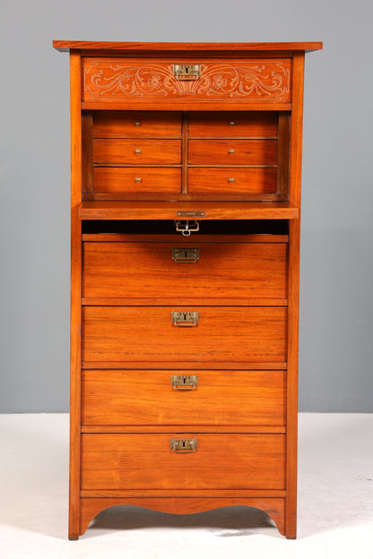 Stilvoller Jugendstil Sekretär Gründerzeit Vertiko Antik Kommode um 1900