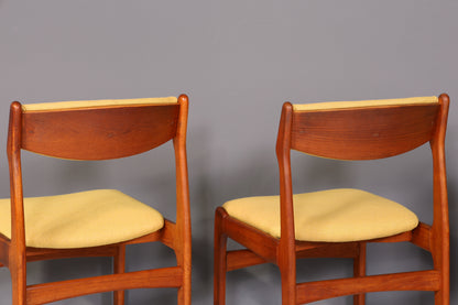 4x Mid Century Teak Holz Stühle Made in Denmark Retro Stuhlset Danish Design Küchenstühle