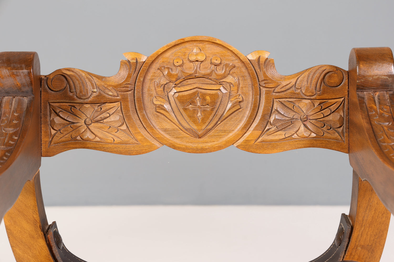 Wunderschöner Gründerzeit Stuhl Armlehnstuhl Antik echt Leder Schreibtisch Scherenstuhl Stuhl Sekretär Stuhl Antik