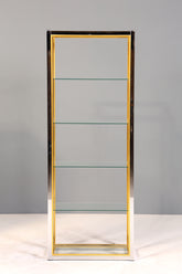 Wunderschönes Bücherregal Design by Renato Zevi Chrome Regal Mid Century Buchablage 1 von 2