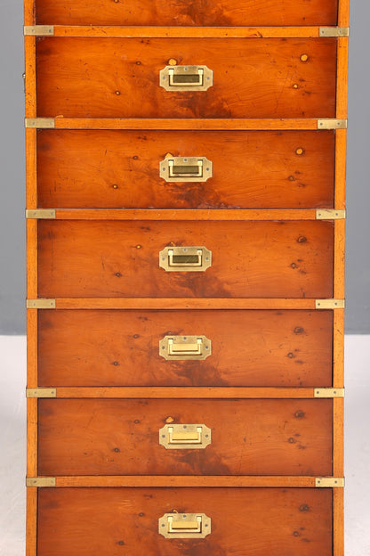 Wunderschöne Maritime Kommode Englisch Vertiko Military Chest Schrank Schubladenkommode