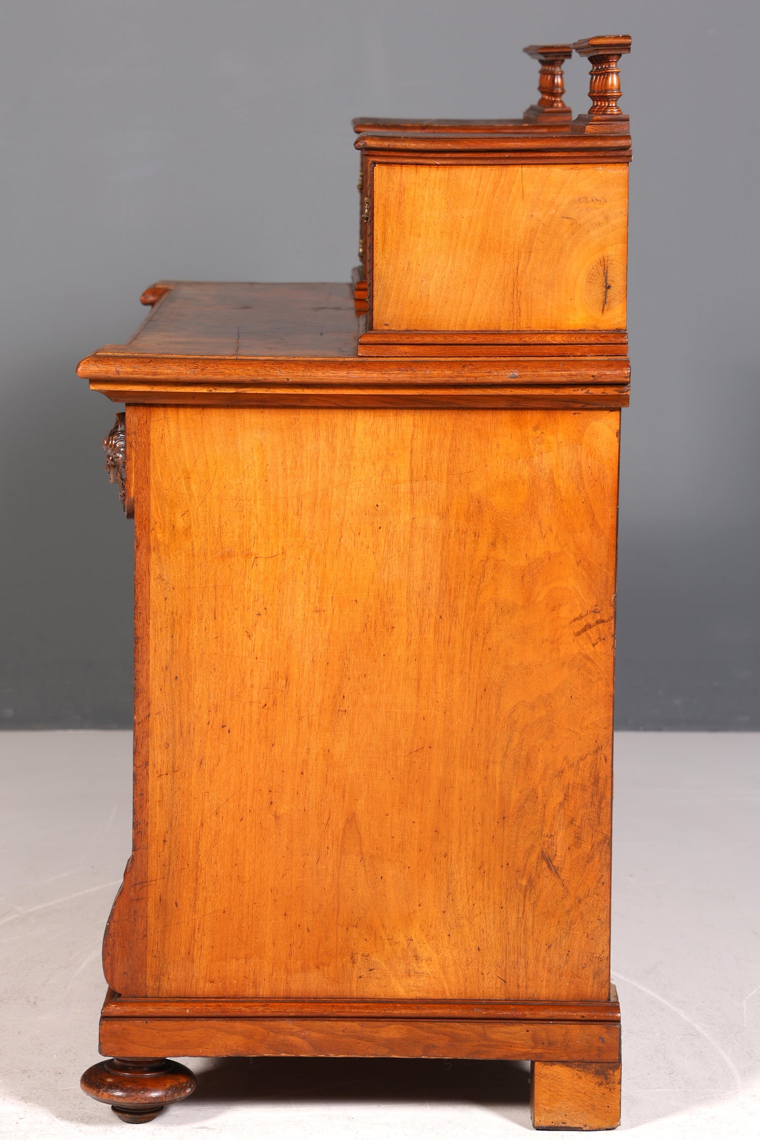 Edle Gründerzeit Kommode Louis Philippe Nussbaum Schubladen Kommode Sideboard um 1880