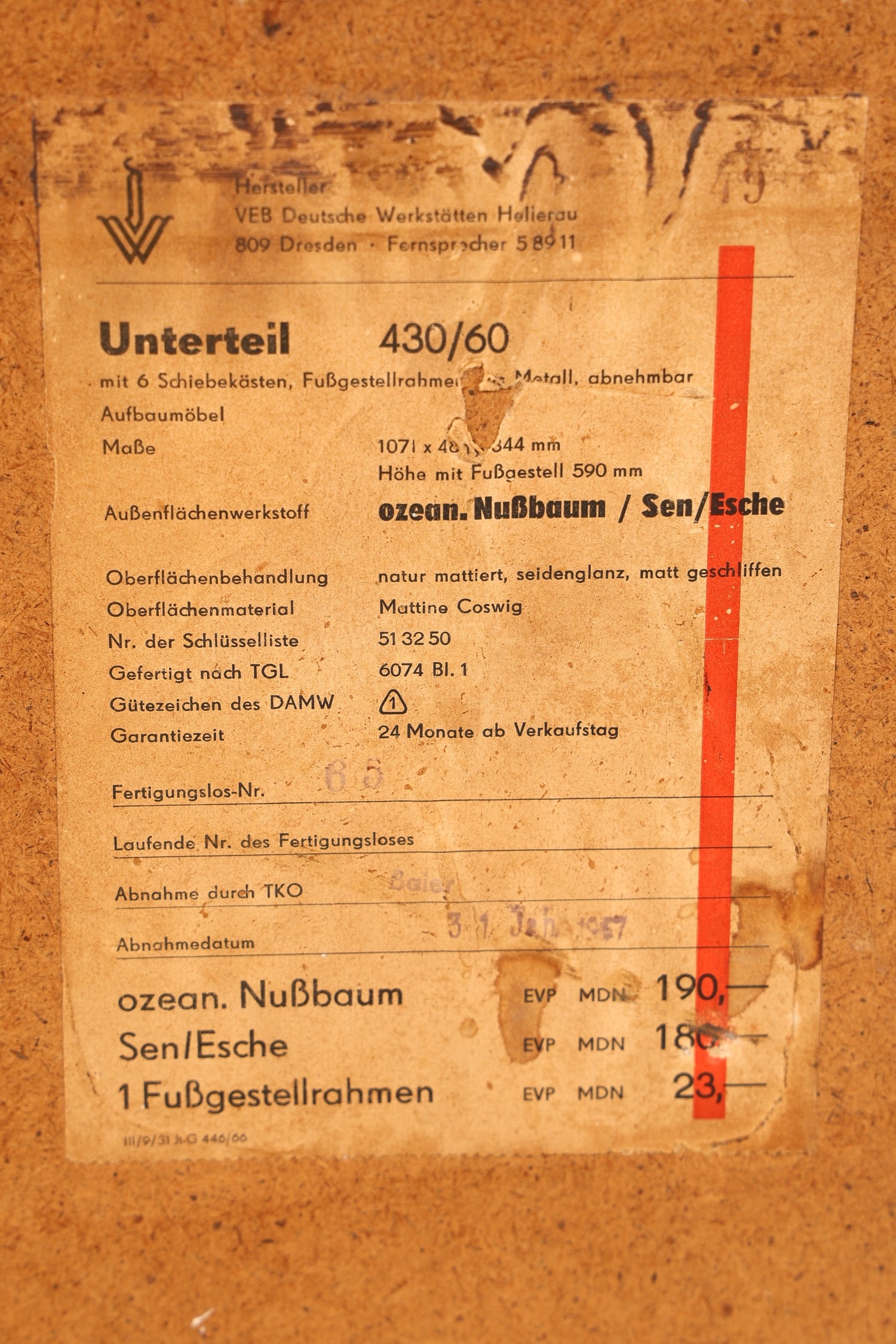 Schlichte Original Hellerau Kommode Joachim Nebelung 430 Bauhaus Retro Schrank