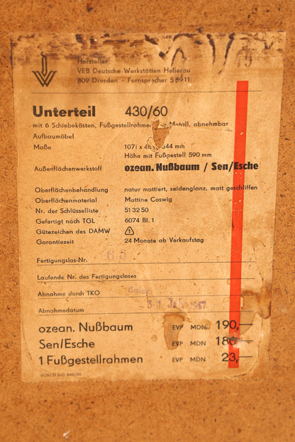 Schlichte Original Hellerau Kommode Joachim Nebelung 430 Bauhaus Retro Schrank