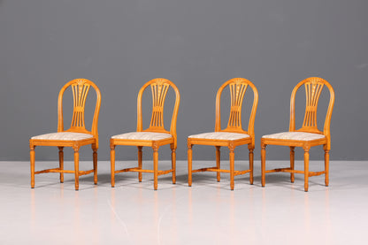 4x Traumhafte Stühle im Gustavianischem Stil Englisch Küchenstühle Antik Stil Esszimmer Stuhl Set