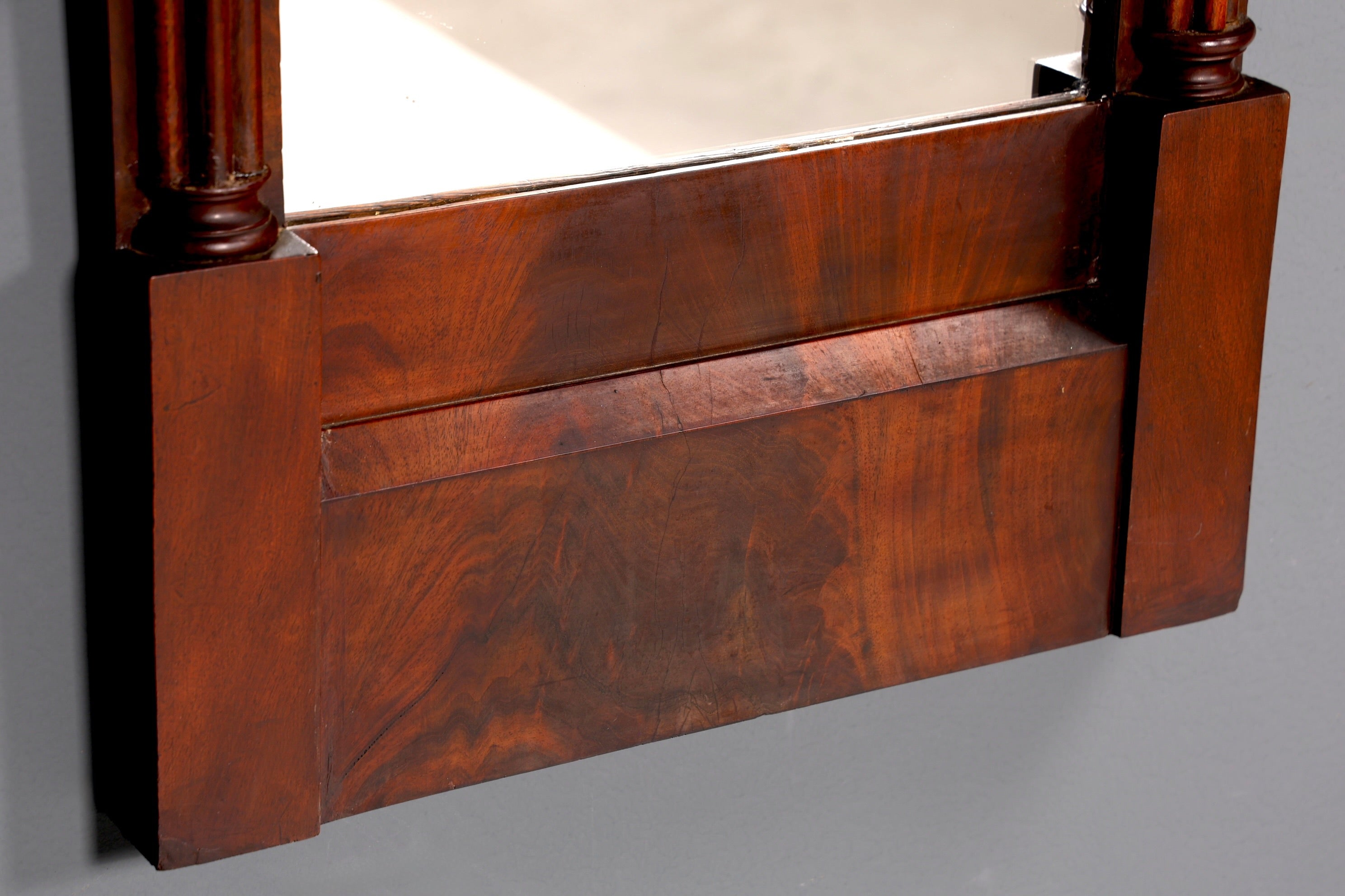 Wunderschöner Biedermeier Spiegel um 1860 Louis Philippe Wandspiegel Antik Holzspiegel Flurspiegel