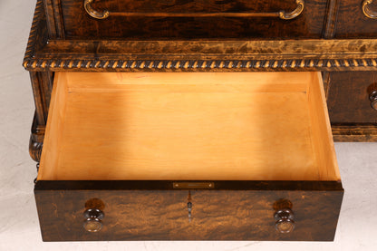 Traumhaftes Chippendale Schrank Barock Stil Highboard Vertiko Wäscheschrank Aktenschrank Antik 50s 60s