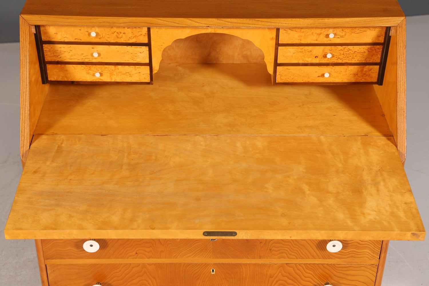 Schlichter Mid Century Sekretär Büro Schrank Schreibkommode 60s Schreibtisch Office